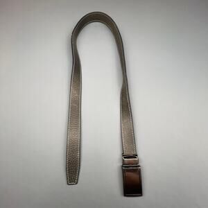 Slide Belts Full Grain Leather Ratchet Belt 44 Gray Adjustable Automatic Buckle